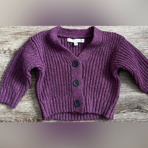 George Women's Plum Button-Up Sweater